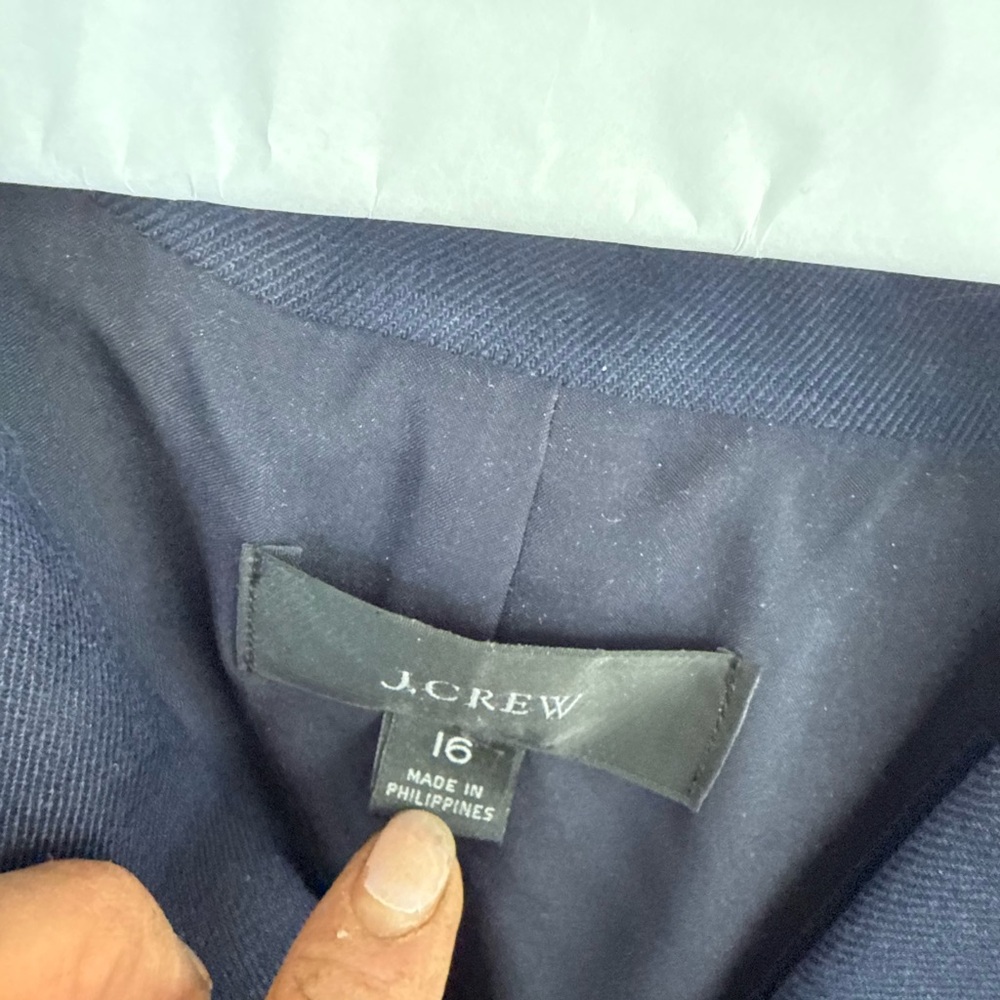 J. Crew Navy Wrap Midi Dress - Picture 3 of 3